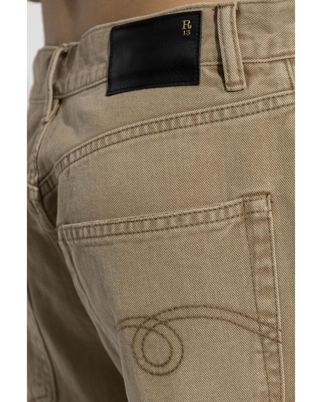 R13 Natural Belt-Loop Jeans