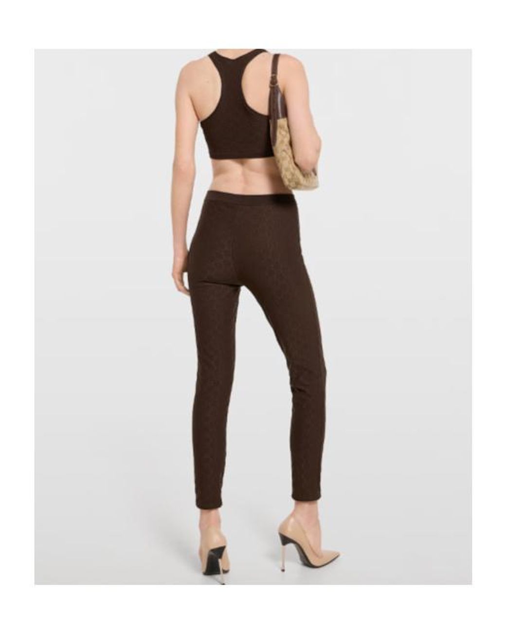 Gucci Brown Gg Jersey Jacquard Top