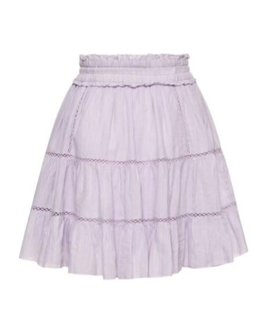 Isabel Marant Purple Cotton Blend Gauze Mini Skirt