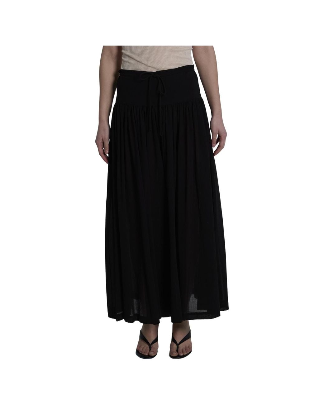 The Row Black Berenice Pleated Pants