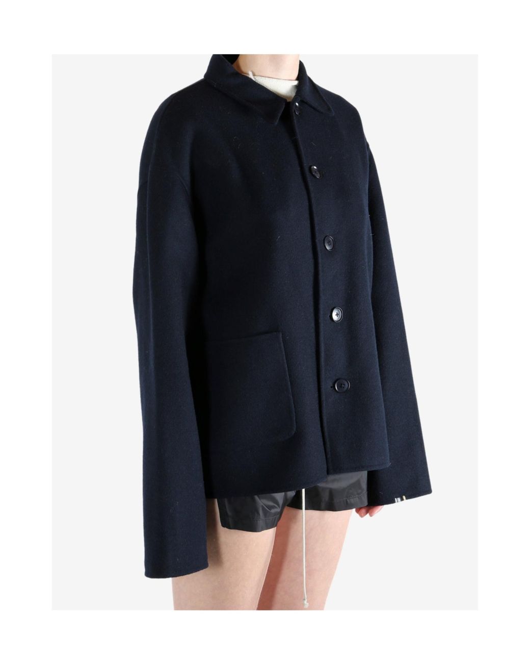 Extreme Cashmere Blue Maker Button-Up Coat for men