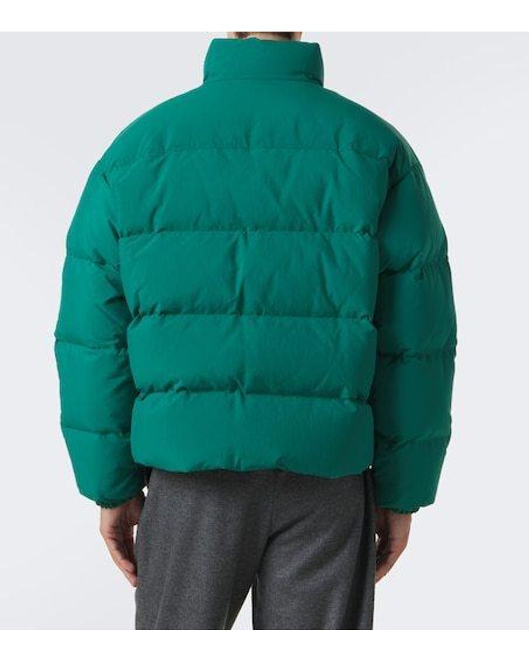 Jil Sander Green Technical Down Jacket for men