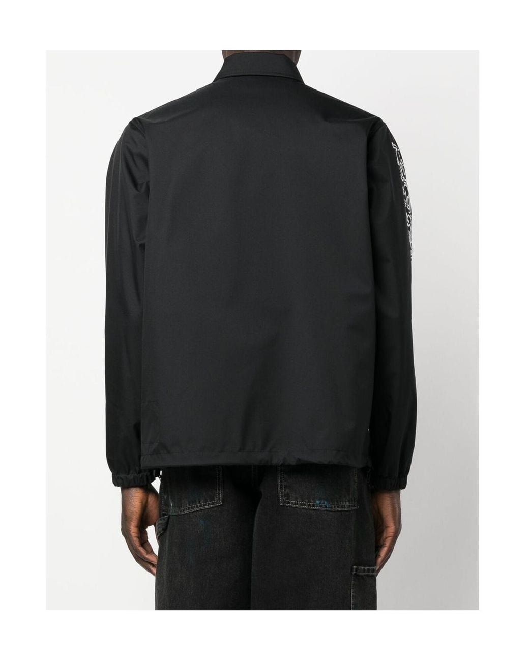 Junya Watanabe Black Printed Shirt-Style Casual Jacket for men