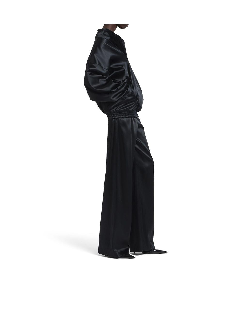 Balenciaga Blue Zip-Up Stand Up Collared Jacket
