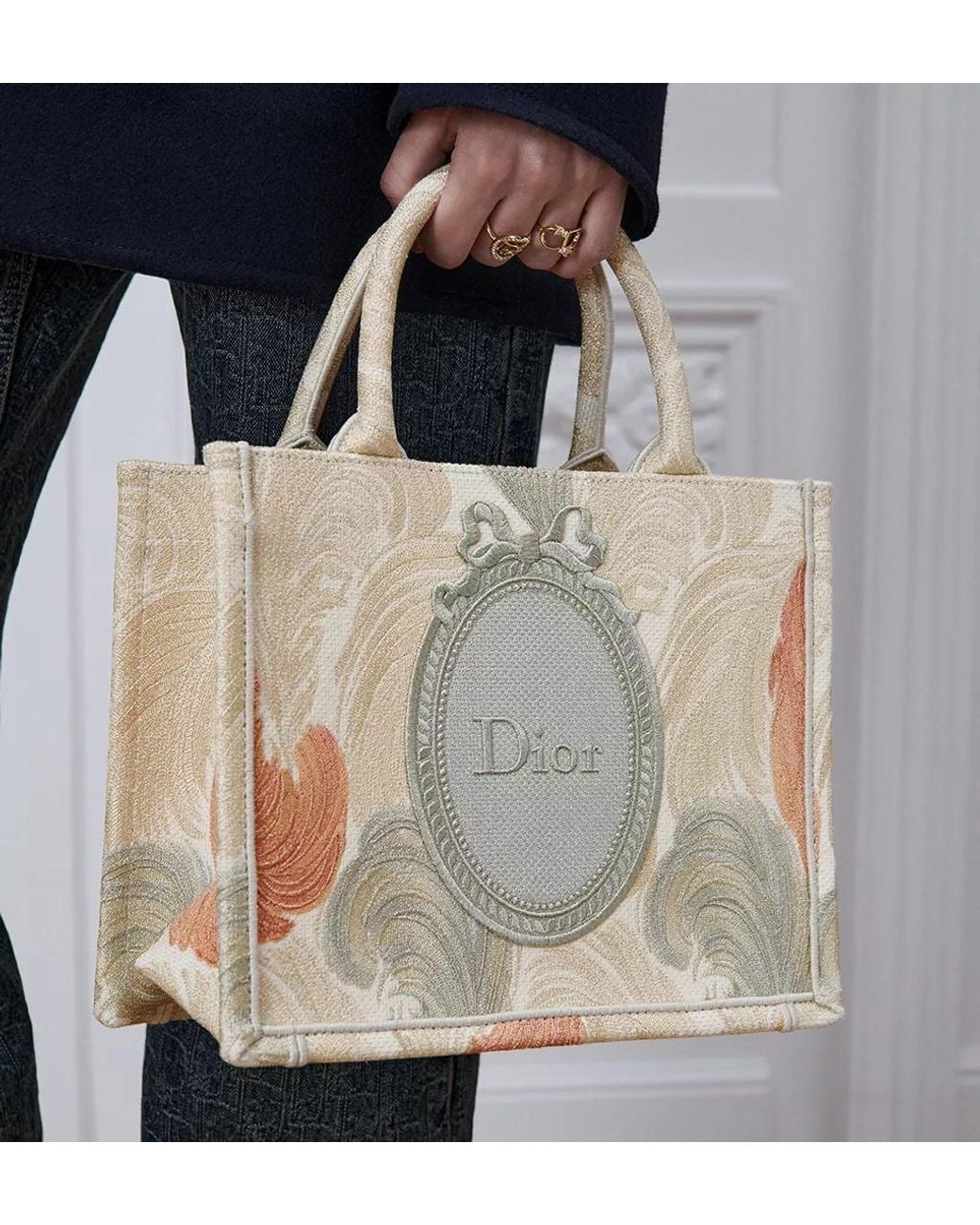 Dior Multicolor Small Book Tote With Strap