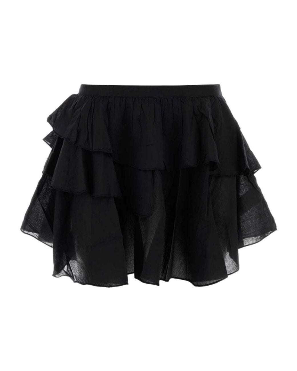 GIMAGUAS Black Joan Ruffled Mini Skirt