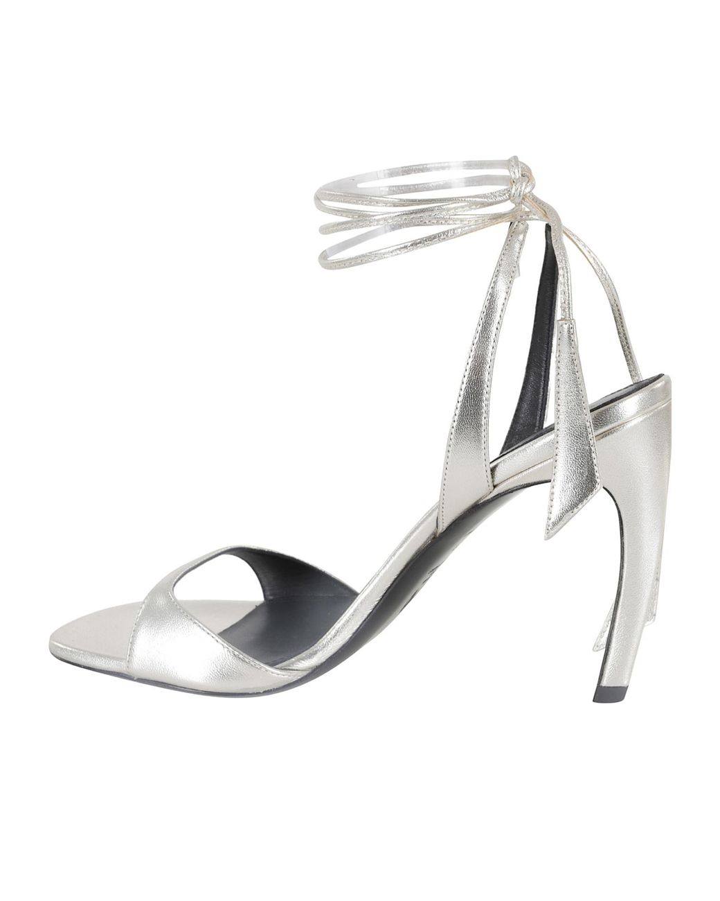 The Attico White Ora Leather Sandals