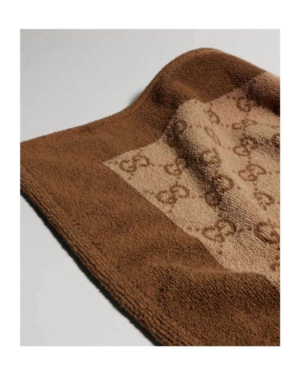 Gucci Brown Gg Cotton Terrycloth Towel
