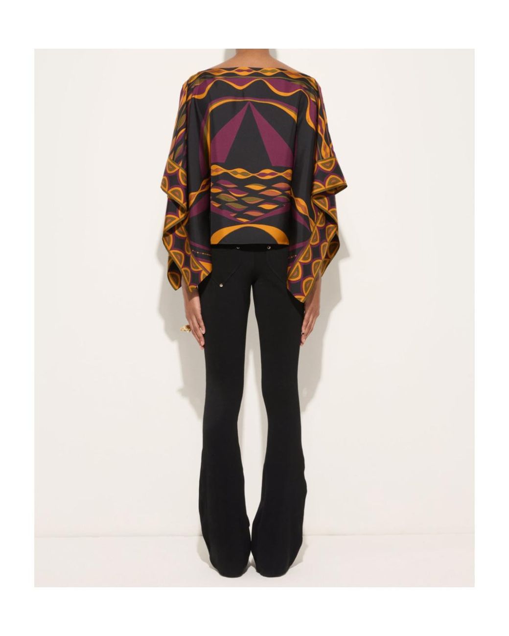 Emilio Pucci Multicolor Pucci Labirinto Print Satin Blouse