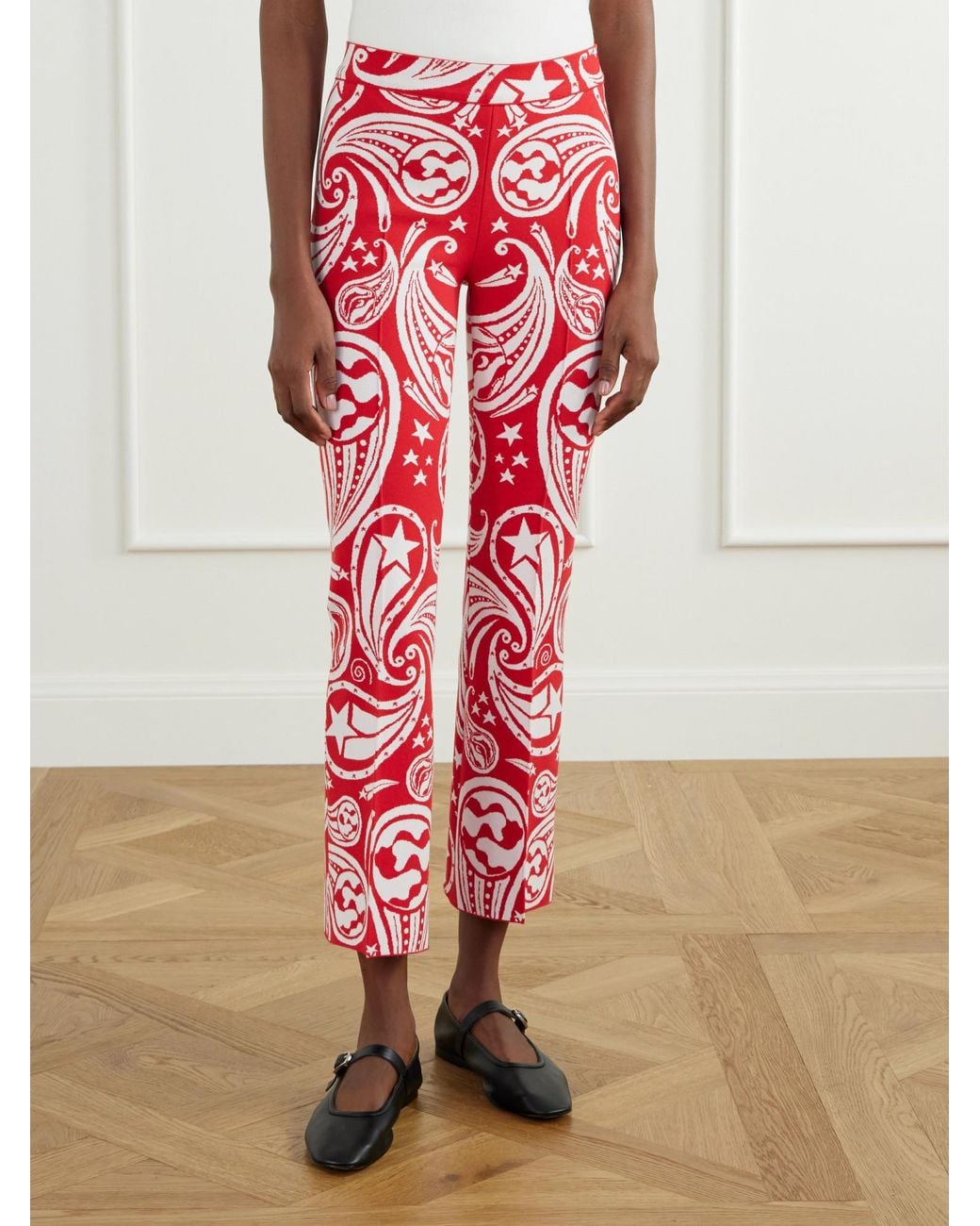 High Sport Jacquard Flared Pants