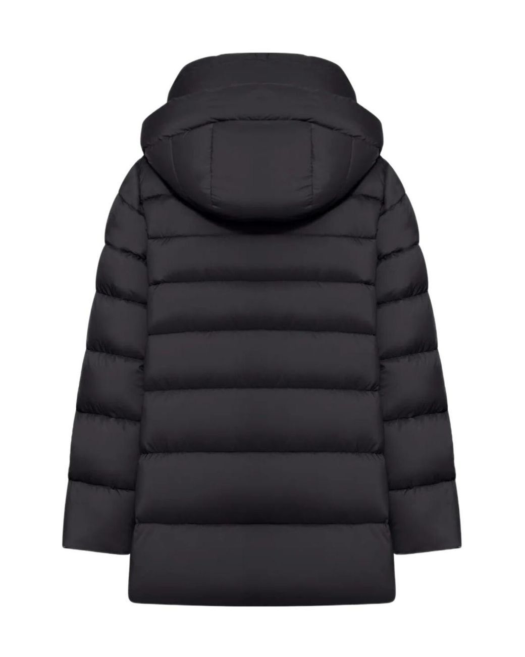 Moorer Black Hooded Cotton Jacket for men