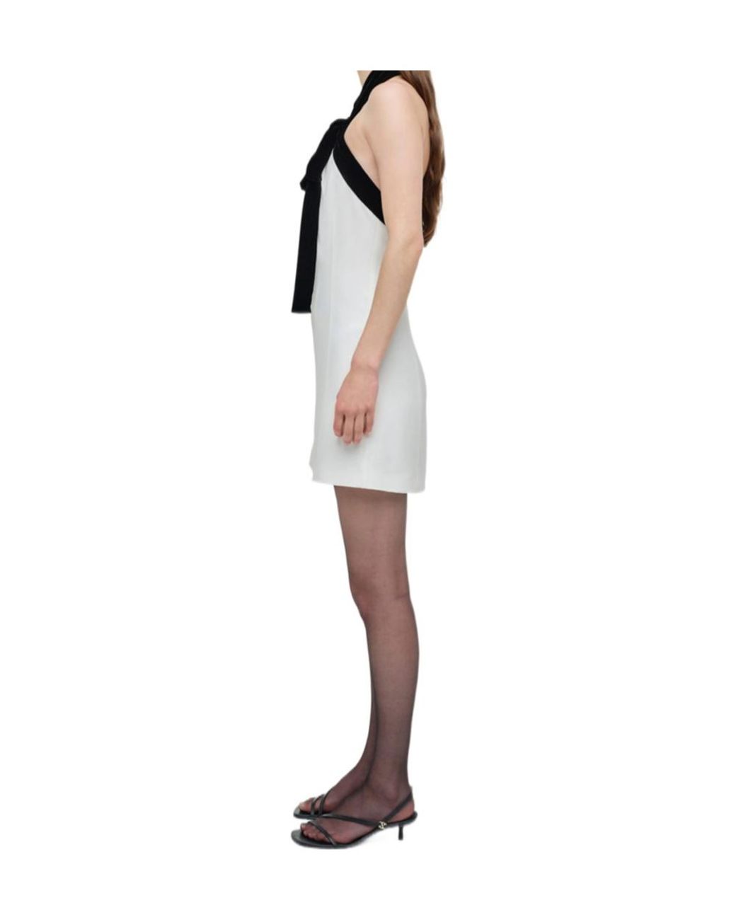 Jonathan Simkhai White Jolie Velvet-Tie Mini Dress
