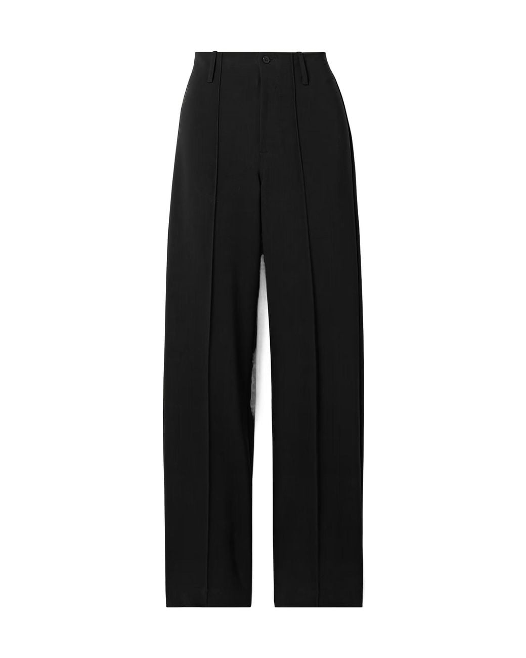 Kallmeyer Black Damian Striped Twill Straight-Leg Pants