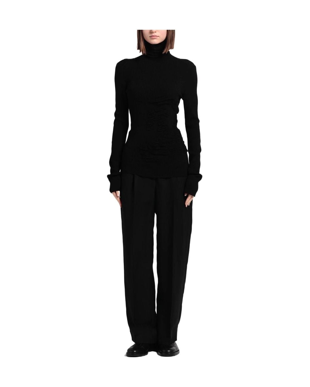 Burberry Black Solid Color Cashmere Jumpers