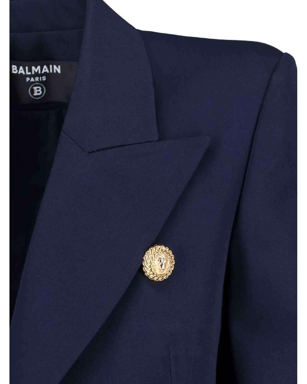 Balmain Blue Jackets Virgin Wool
