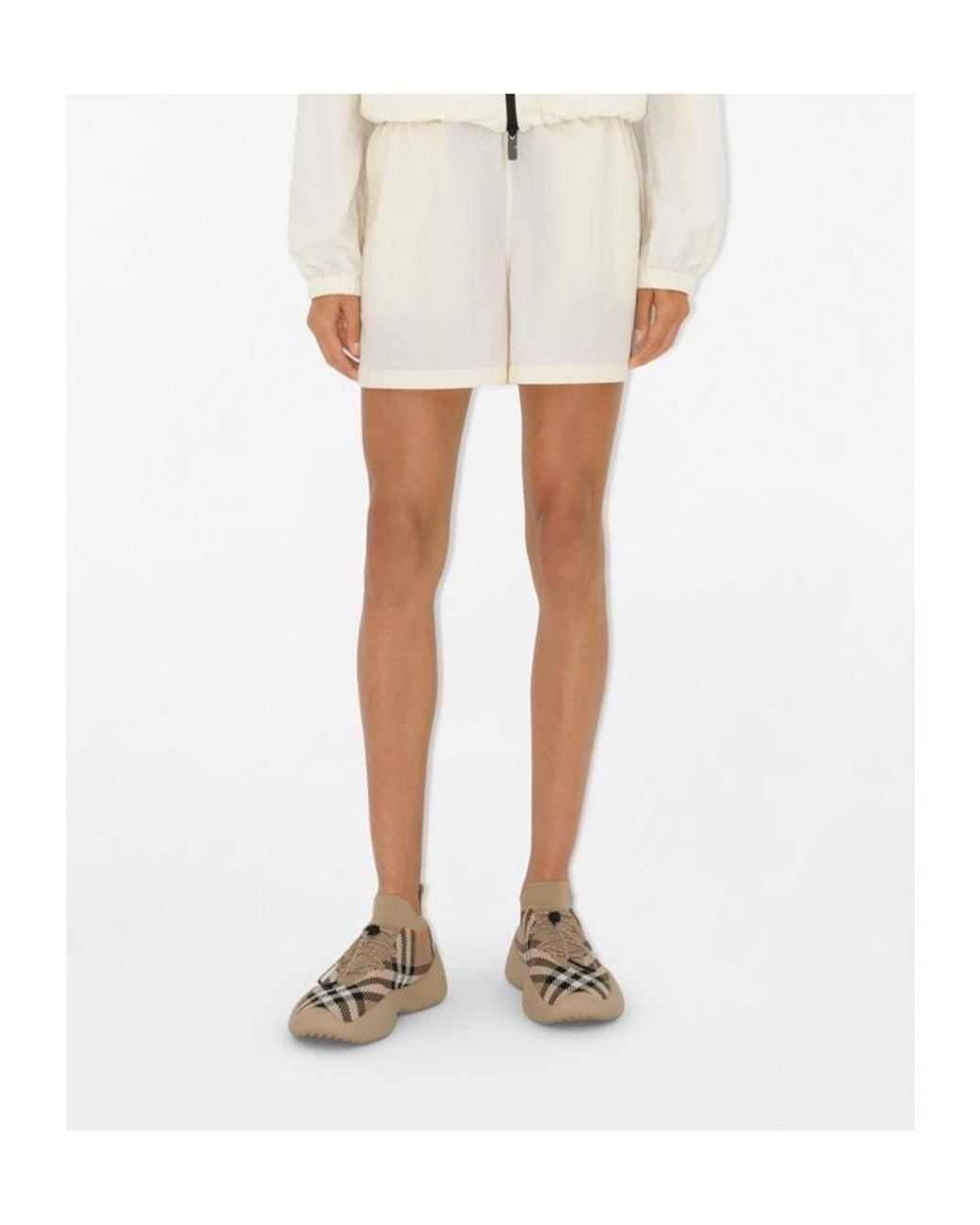 Burberry Brown Check Knit Neptune Sneakers