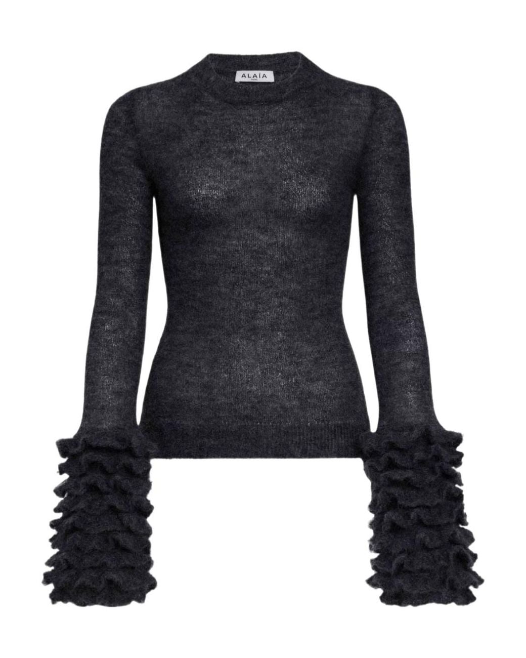 Alaïa Blue Long-Sleeved Sweater