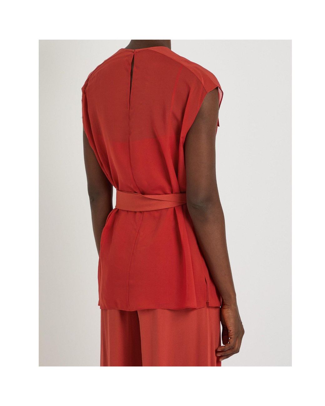 Joseph Red Belted Top