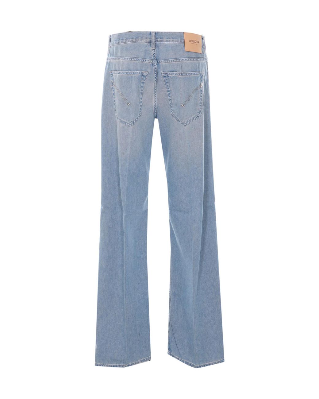 Dondup Blue Wide-Leg Buttoned Jeans