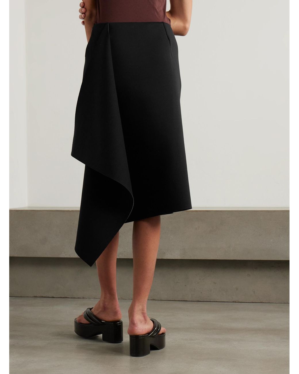 Dries Van Noten Black Comfortable Midi Skirt