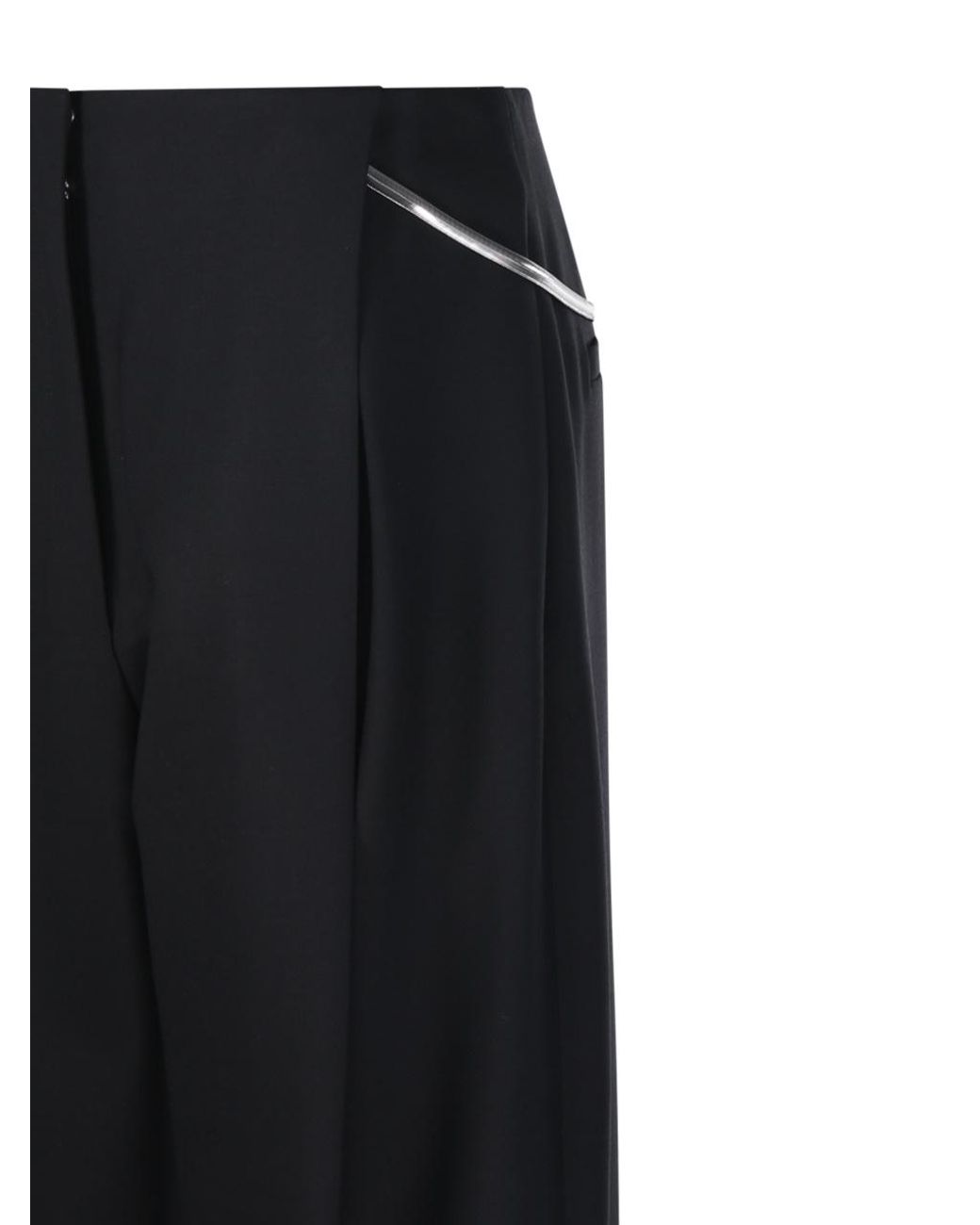 Sportmax Black Pleat Detailed Pants