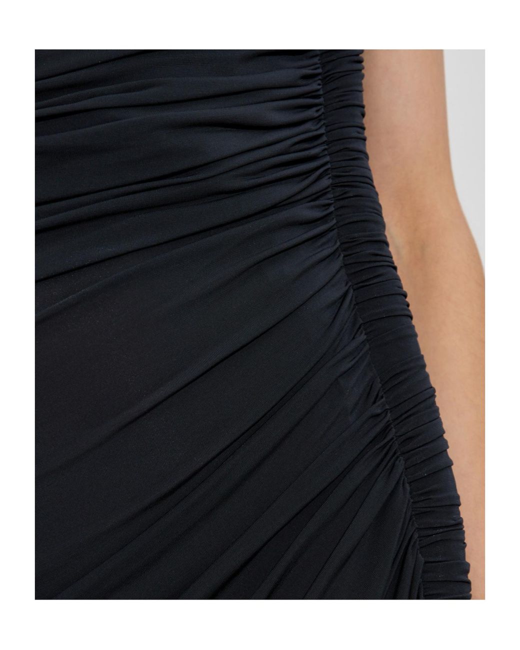 Alaïa Blue Alaïa Draped Asymmetrical Cut Dress