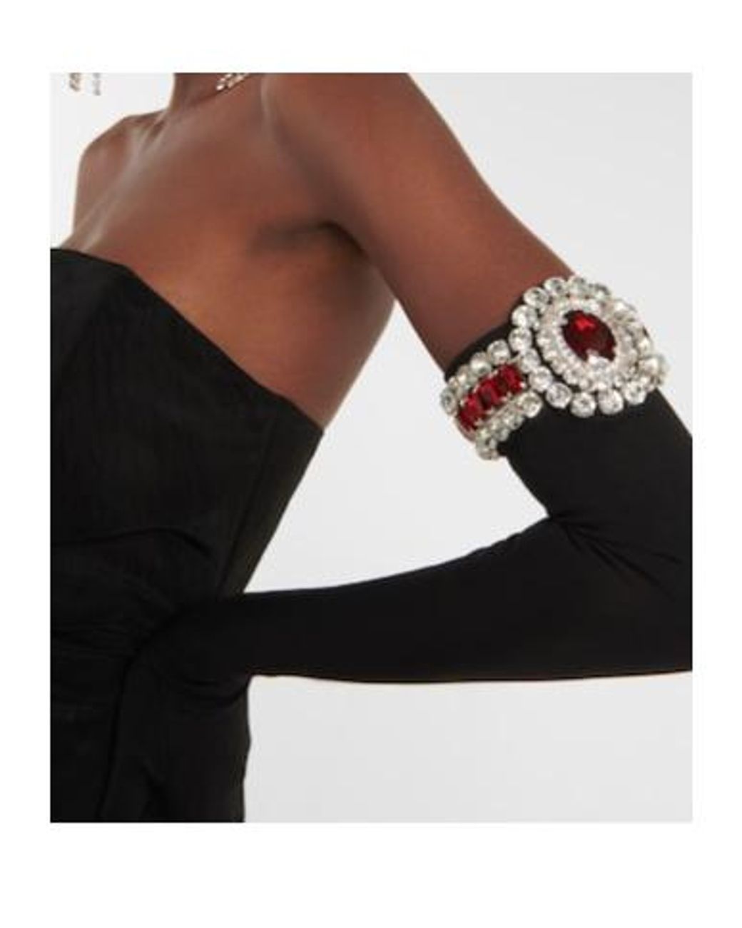 David Koma Black Decorative Gloves, Wavy Mini Dress