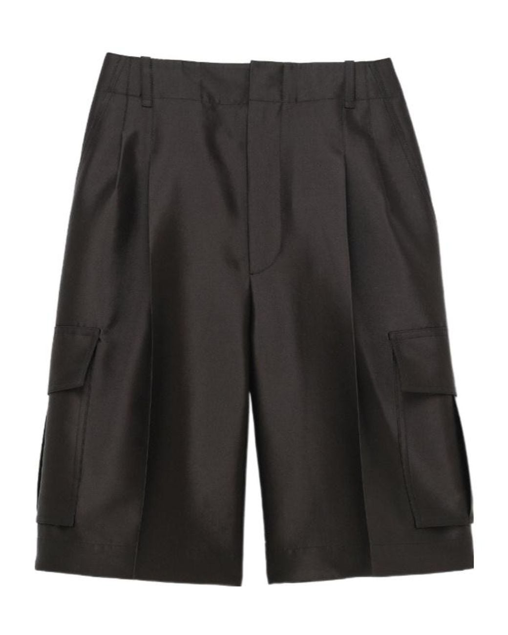 Carven Black Cargo Shorts