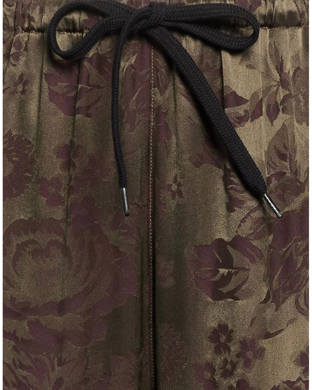 MM6 by Maison Margiela Brown Patterned Wide-Leg Trousers