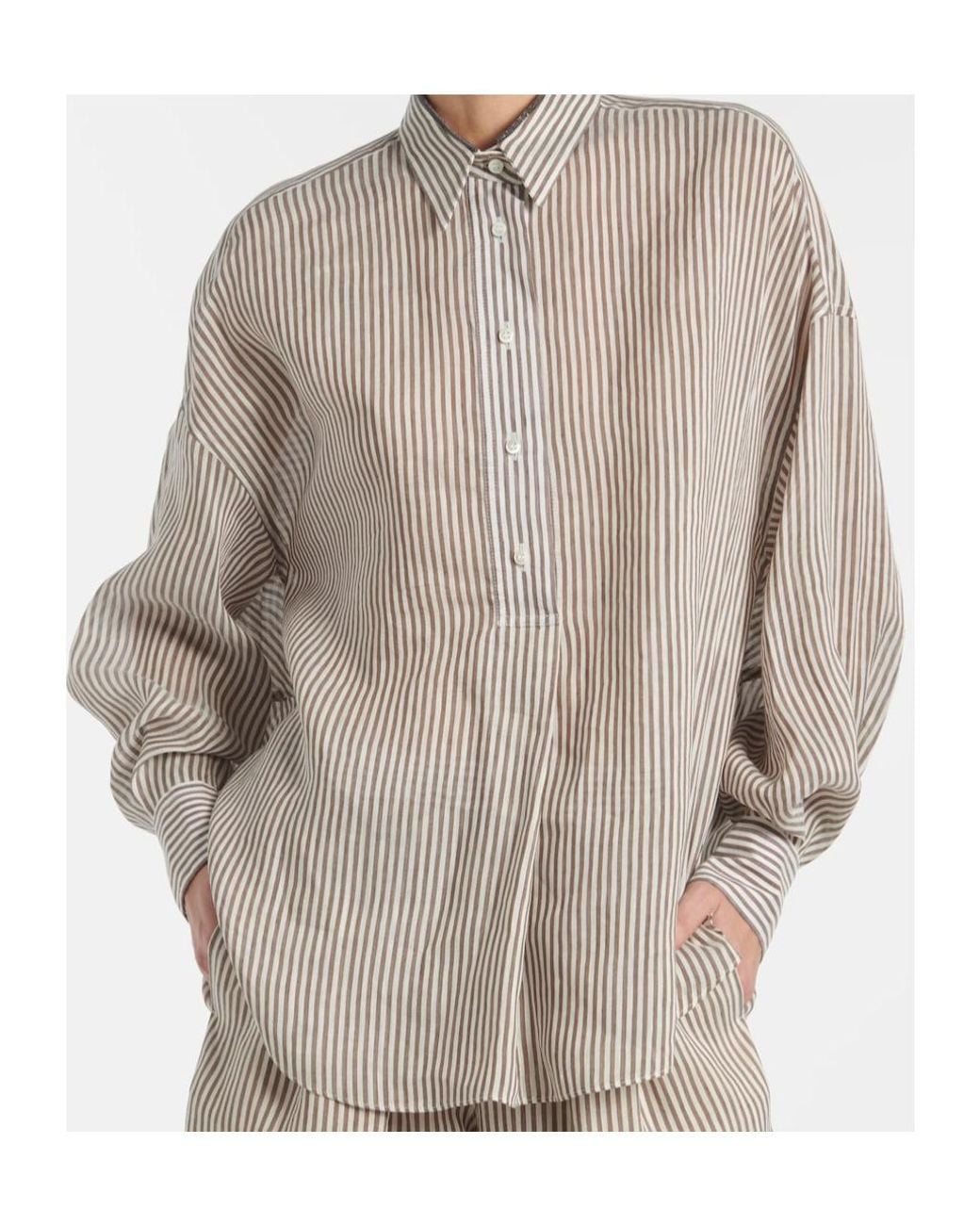 Brunello Cucinelli Multicolor Long-Sleeved Shirt