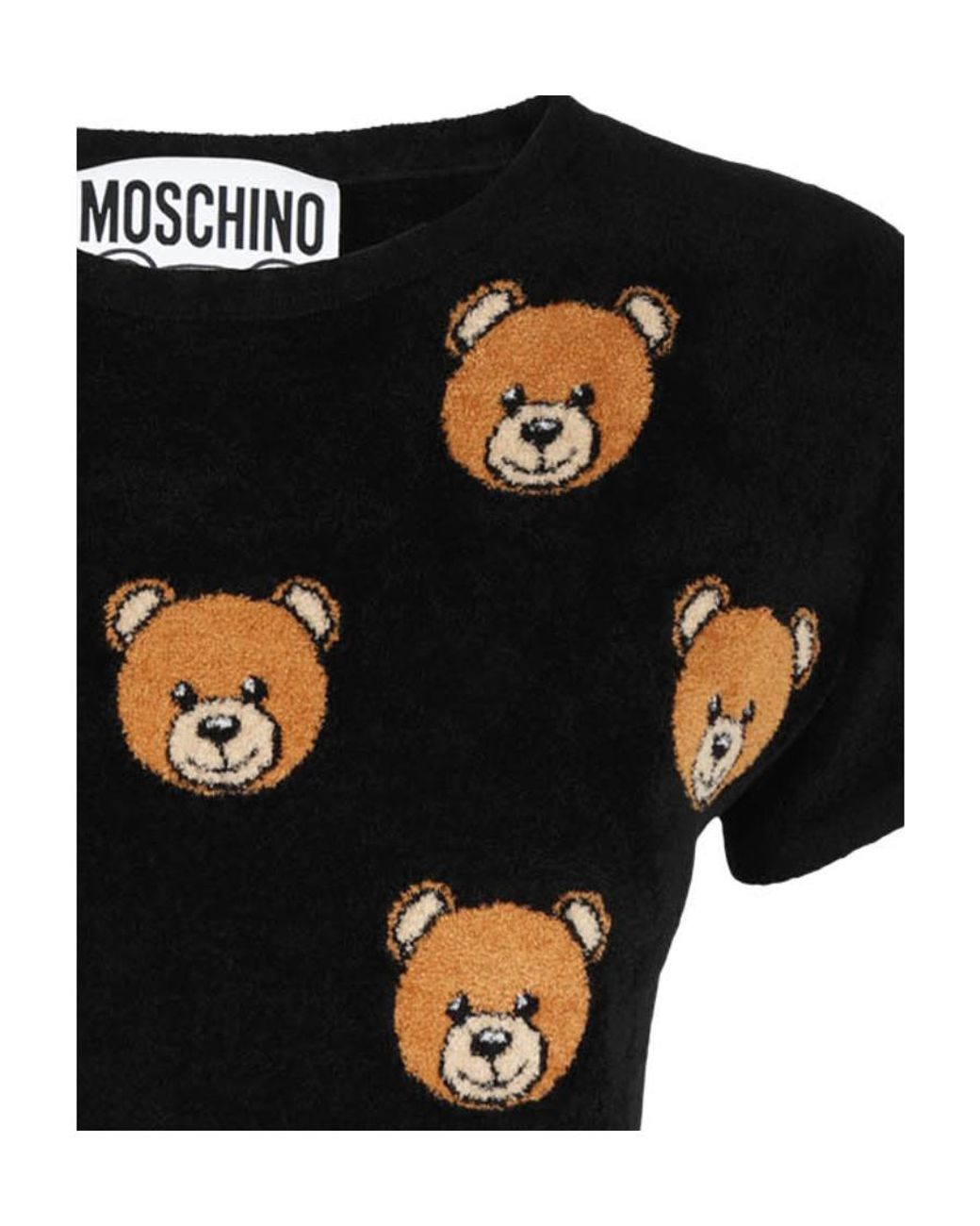 Moschino Black Teddy-Motif T-Shirt