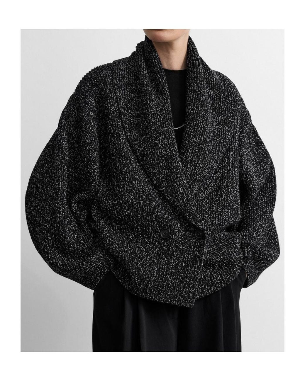 Totême Black Totême Shawl-Lapel Cardigan