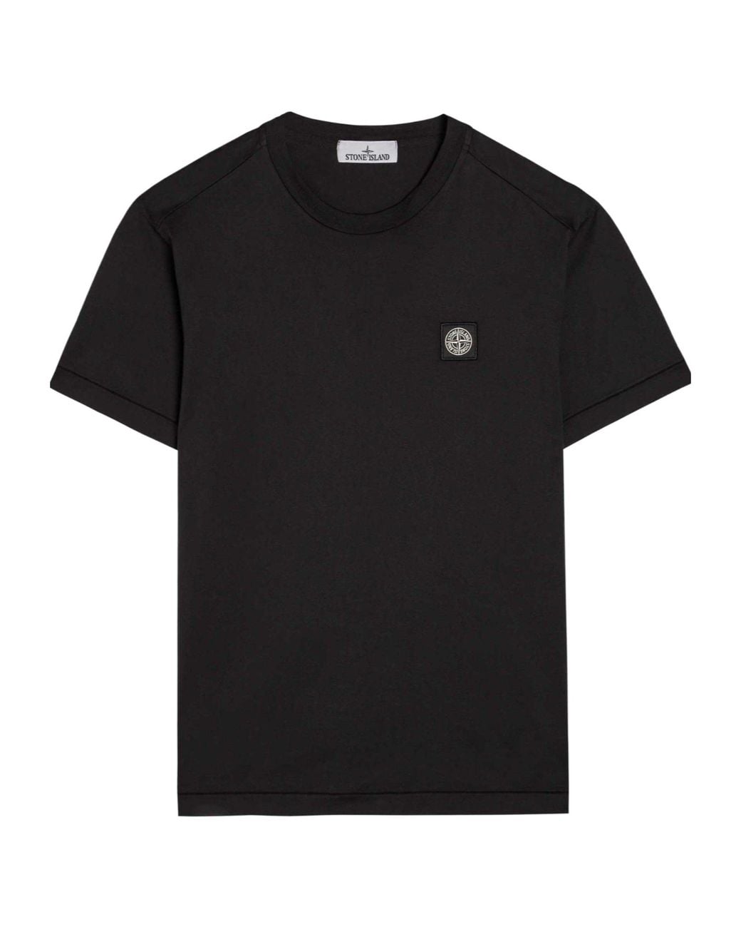 Stone Island Black Dyed Cotton T-Shirt for men