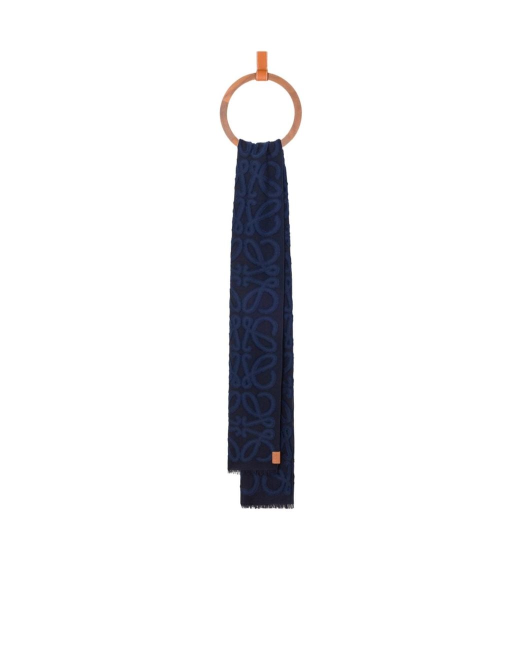 Loewe Blue Anagram Pattern Scarf