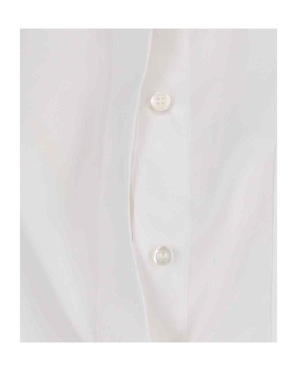 Aspesi White Long-Sleeved Button-Up Shirt