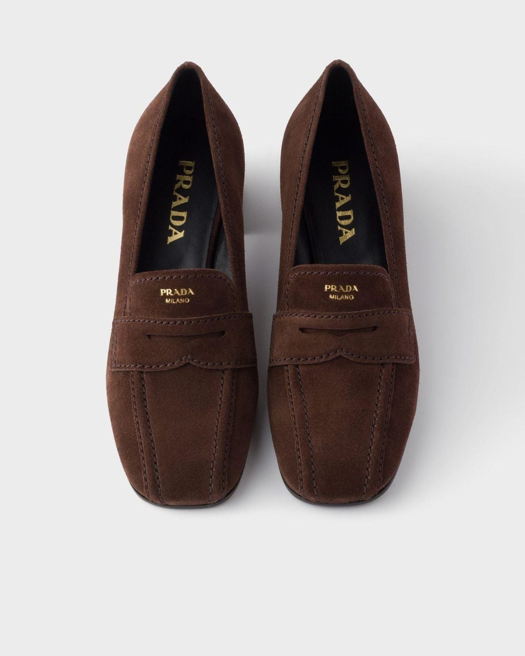Prada Brown Suede Loafers