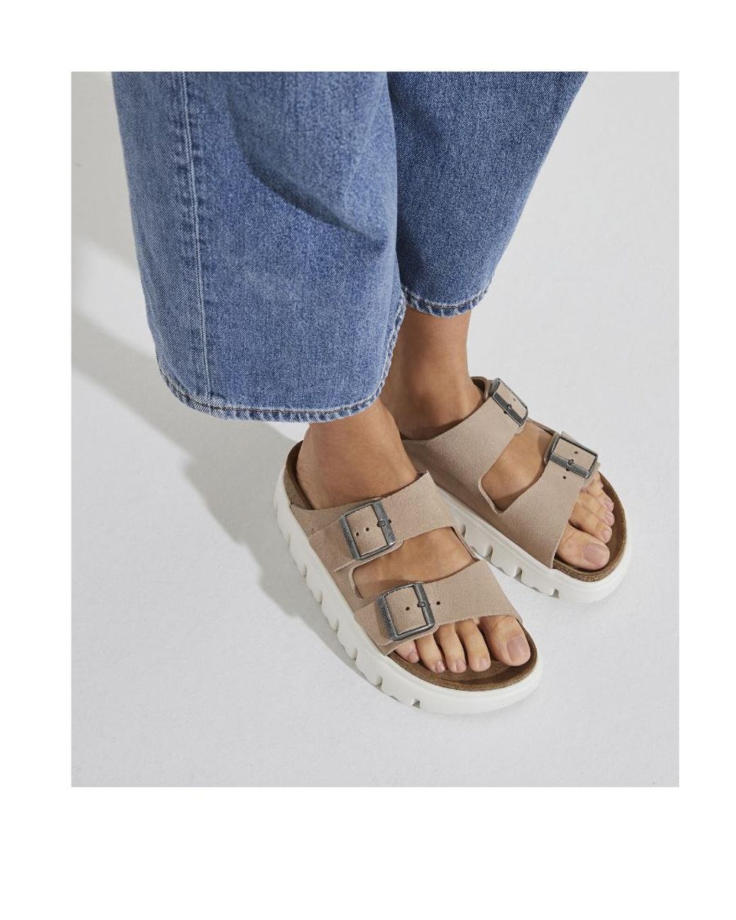 Birkenstock White Arizona Chunky Sandals