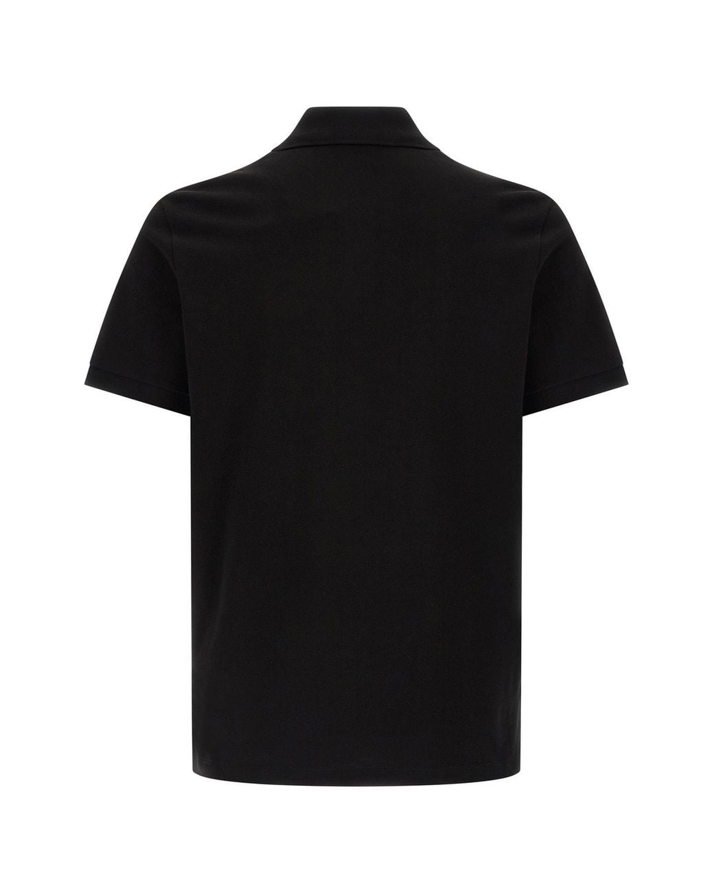 Moncler Black Logo Patch Short-Sleeved Polo Shirt for men