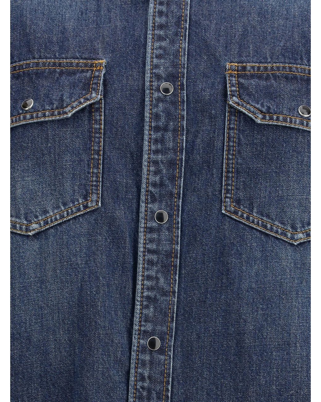 Sacai Blue Patch-Pocket Shirt