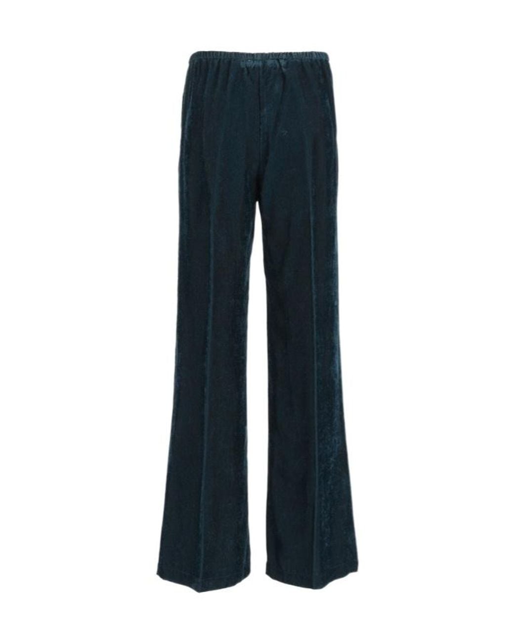 Forte_forte Blue Ribbed Velvet Pull-On Pants