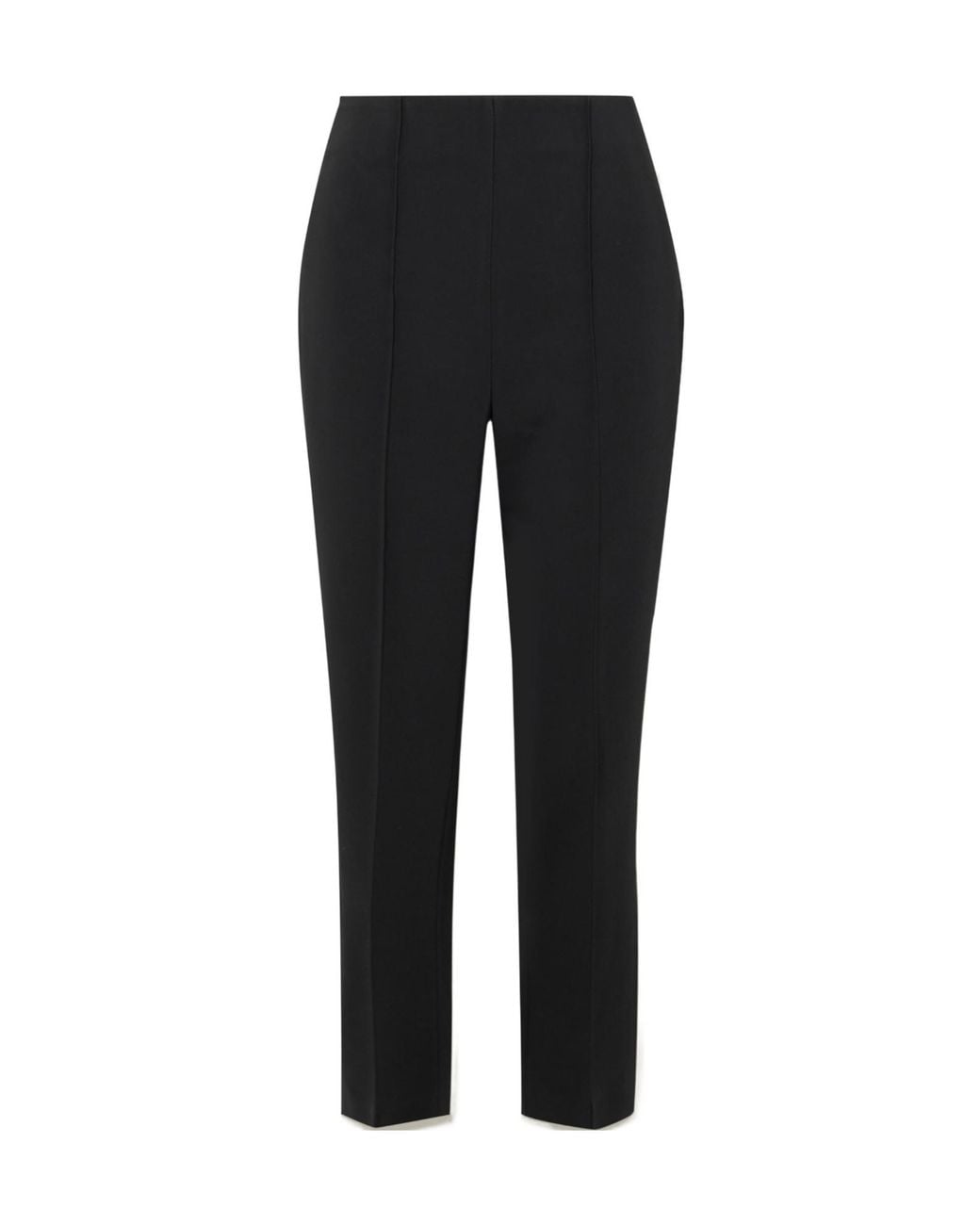 Rohe Black Pintucked Grain De Poudre Slim-Leg Pants
