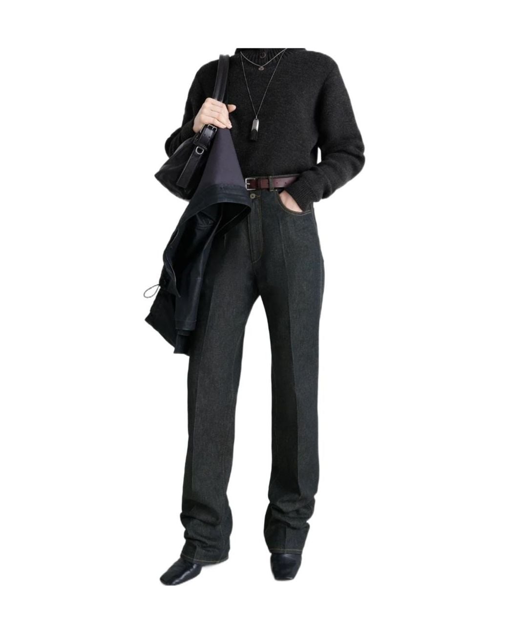 Lemaire Gray Straight Leg Jeans