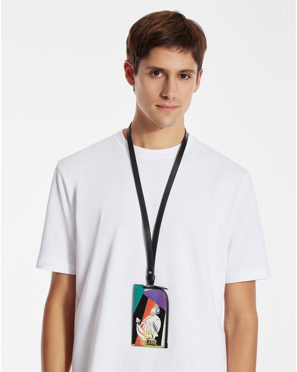 Lanvin White X Gallery Dept. Card Holder Lanyard for men