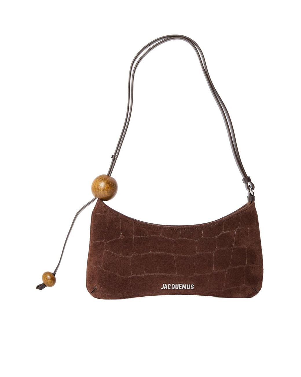 Jacquemus Brown Pearl Decorated Crossbody Bag