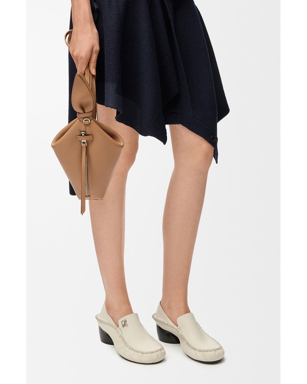 Loewe White Scarf Backpack