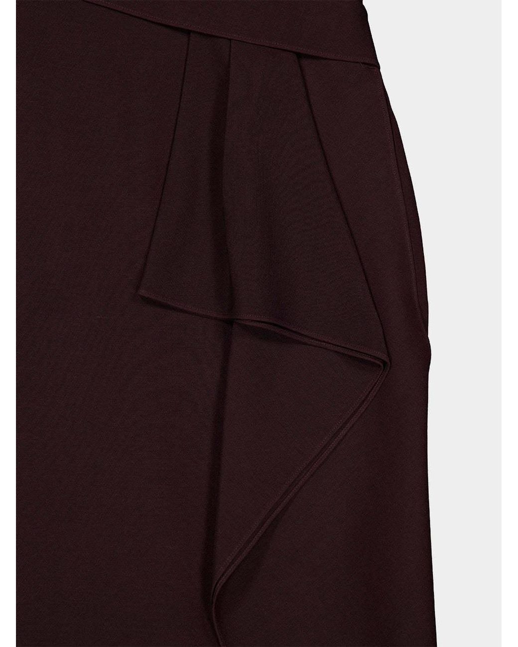 Roland Mouret Purple Draped Sleeveless Midi Dress