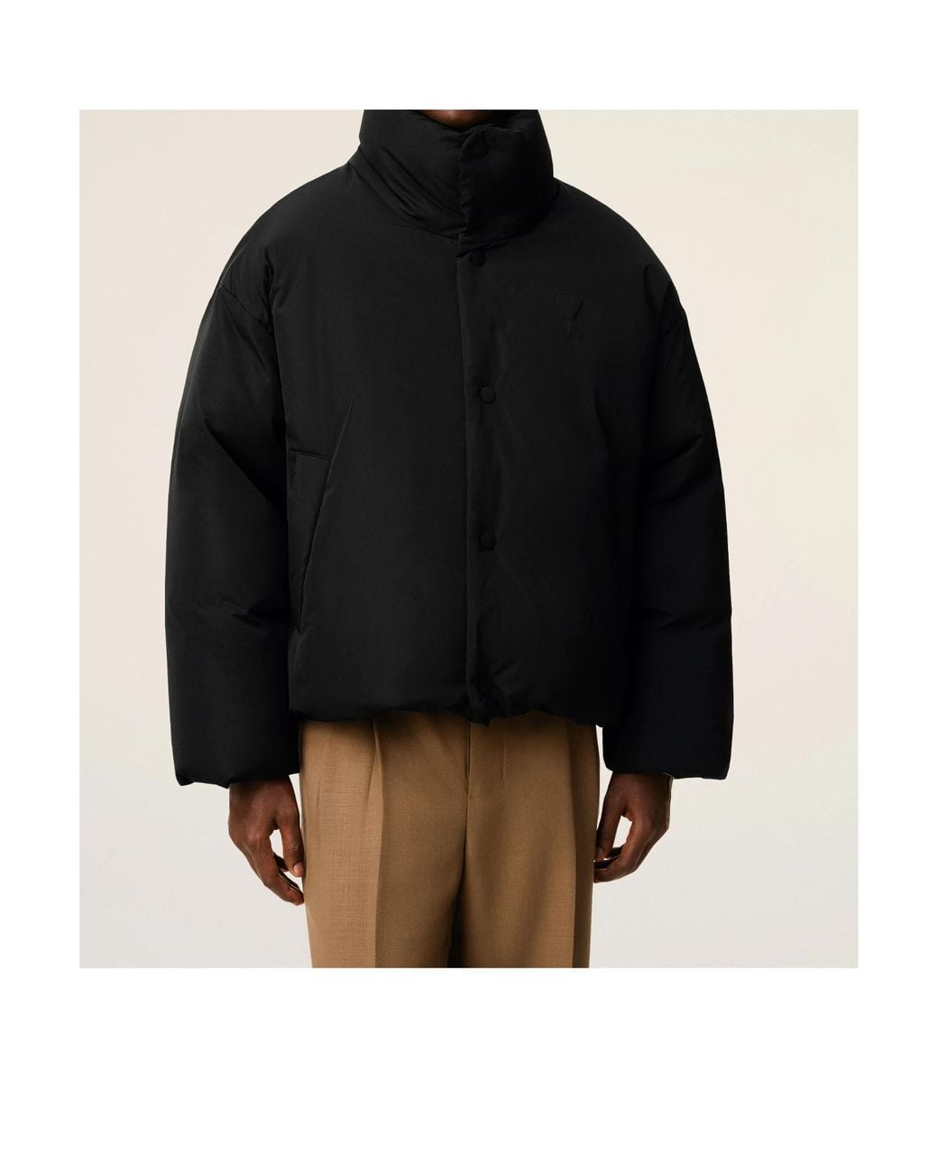 AMI Black Winter Jackets for men