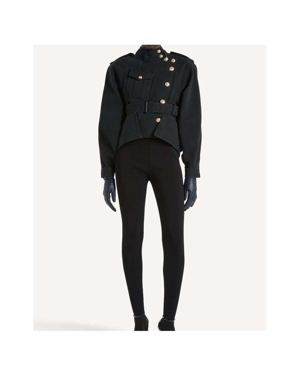Balmain Black Denim Signature Jacket
