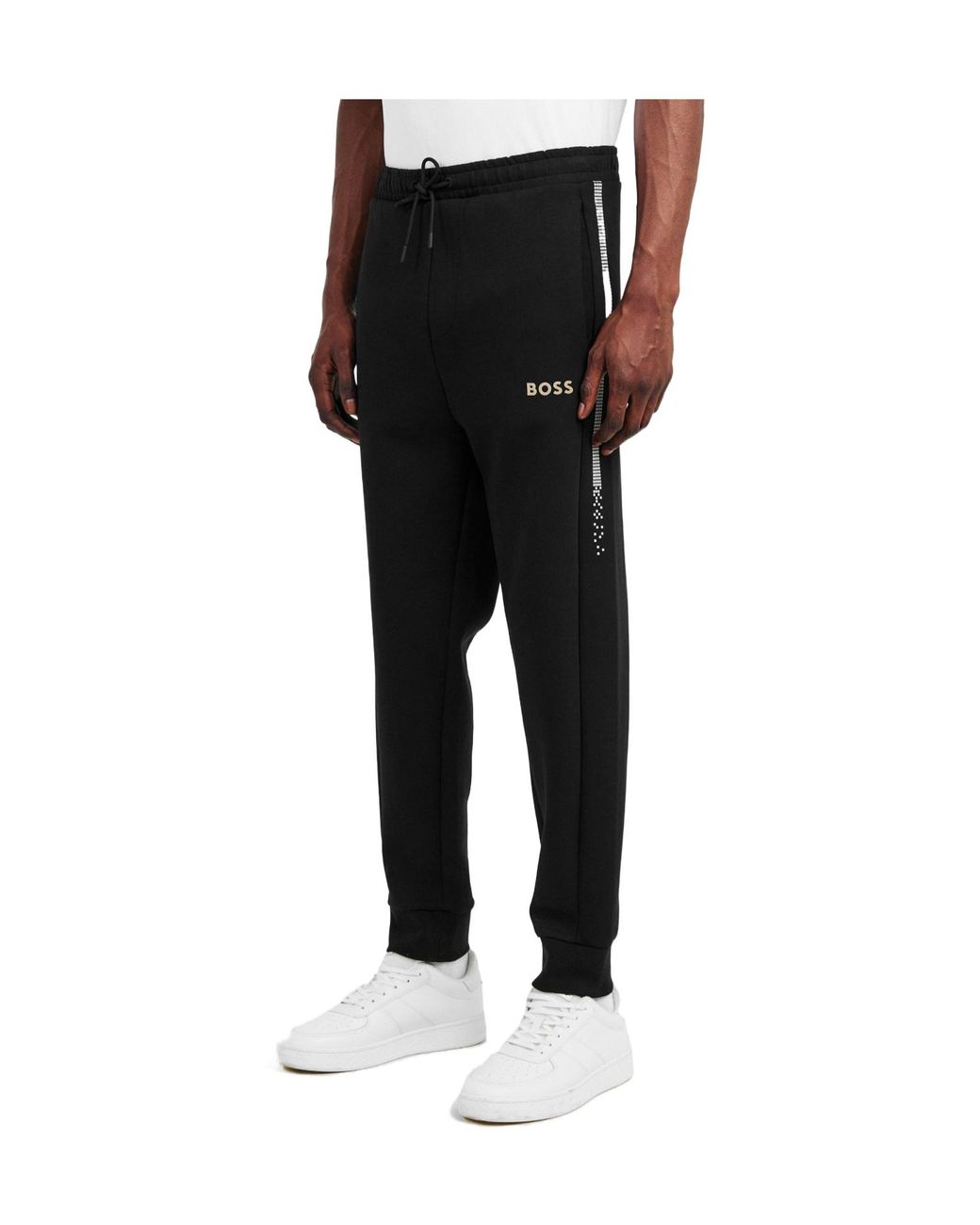 Boss Black Drawstring Jogger Pants for men