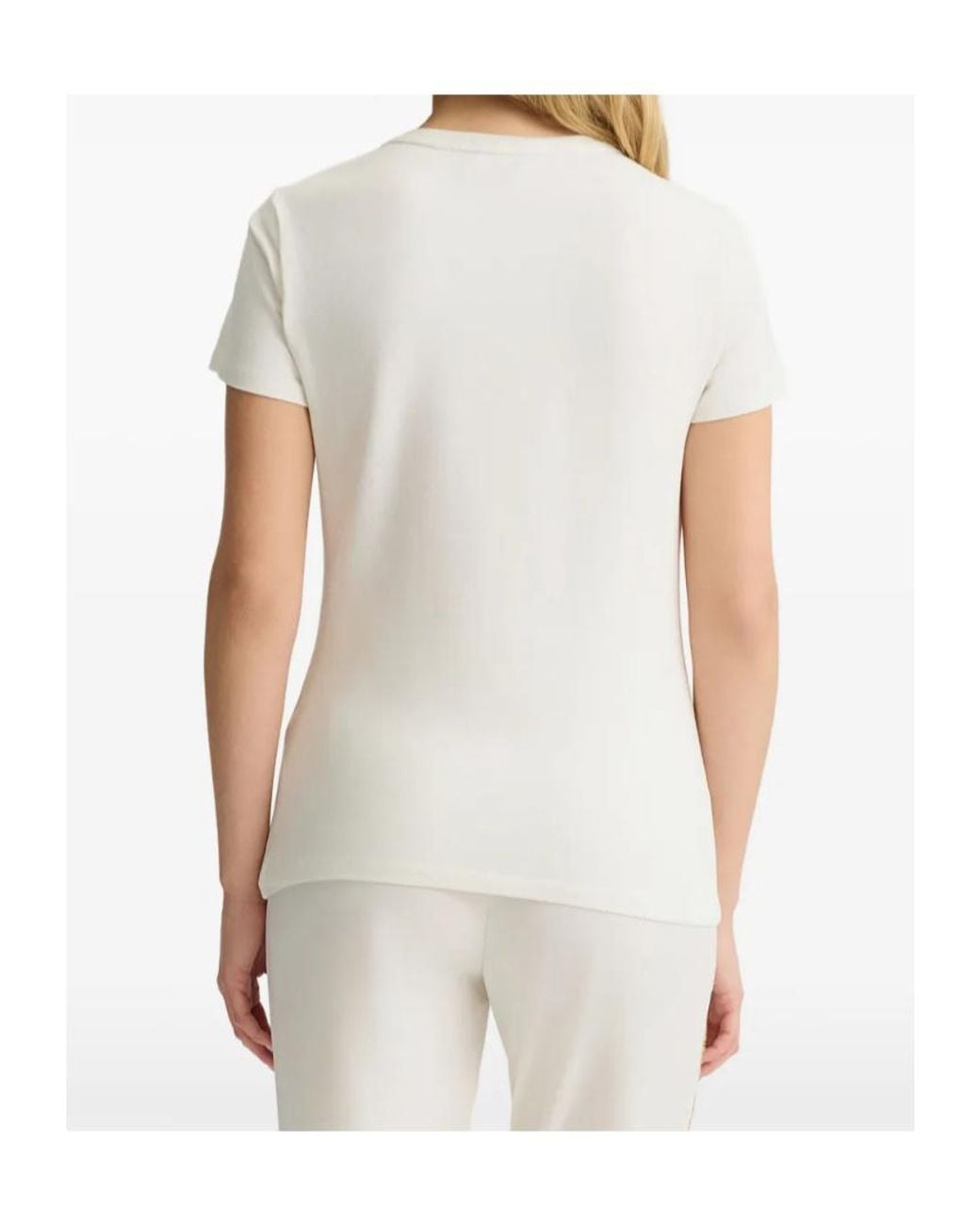 Liu Jo White Logo-Detail T-Shirt